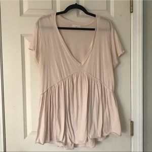 Anthropologie T.la drapes v-neck tee
